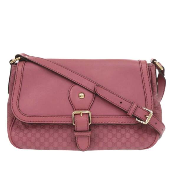 Gucci Handbags - GUCCI Authentic Pink Leather Shoulder Bag